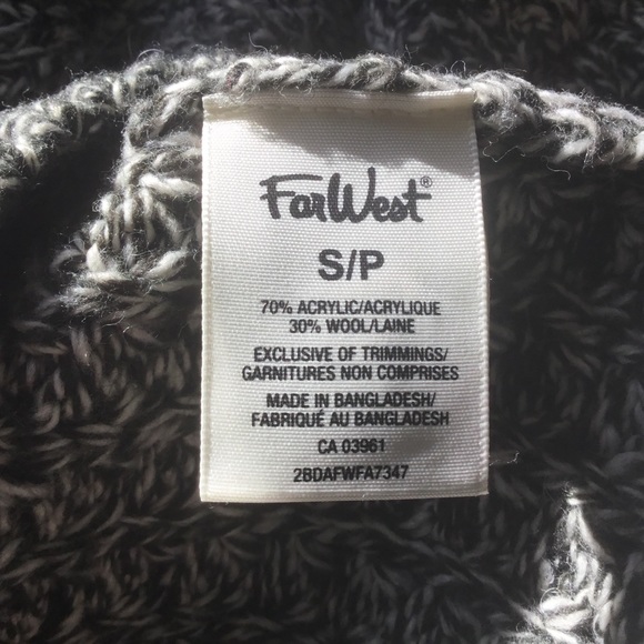 Far West | Women’s shawl collar sweater, size small, wool blend. - Picture 4 of 6